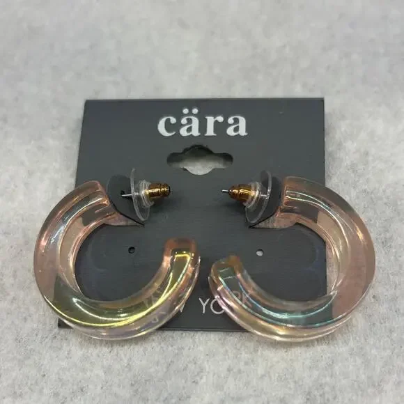 Cara Cara Iridescent Hoop Earrings - Picture 2 of 4